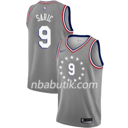 NBA Mænd Trøje Philadelphia 76ers Dario Saric 9 2018-19 Nike City Edition Grå Swingman NBA Mænd Trøje Philadelphia 76ers Dario Saric 9 2018-19 Nike City Edition Grå Swingman